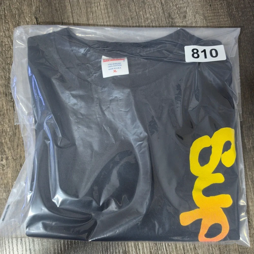 Supreme T Shirt Mens Extra Large Vertical Gradient Logo Short Sleeve Made in USA